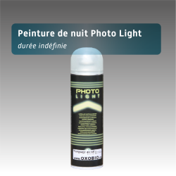 Bombe de marquage photoluminescente auto-éclairante pour signalétique de nuit